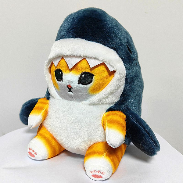 Мягкая игрушка Кошка акула 25 см / Кошечка в костюме акулы подарок ...