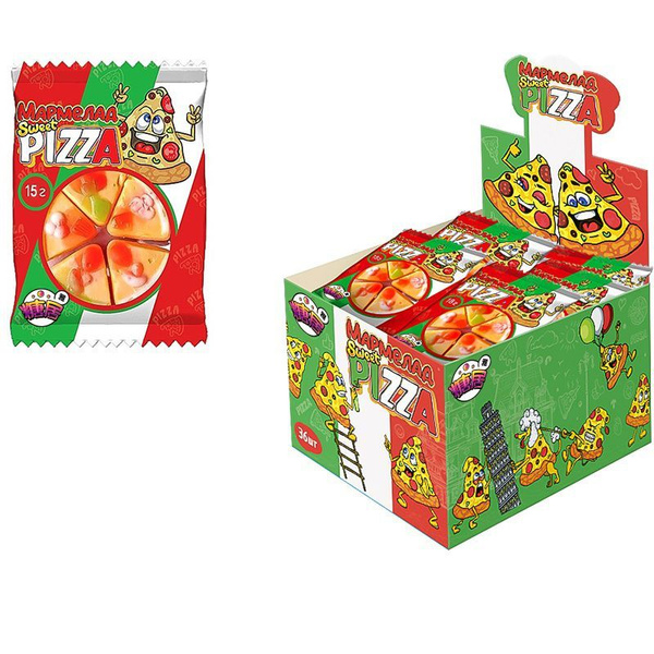 Мармелад жевательный fun Candy lab Sweet ПИЦЦА ассорти вкусов 36 шт по ...