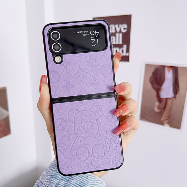 Стильная кожа чехол для Samsung Galaxy Z Flip 3 / Самсунг Z Flip 3 ...