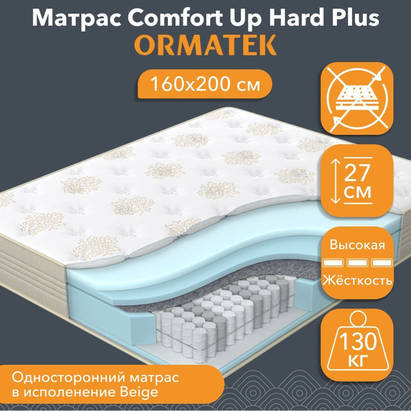 Матрас comfort up hard plus 180х200 см