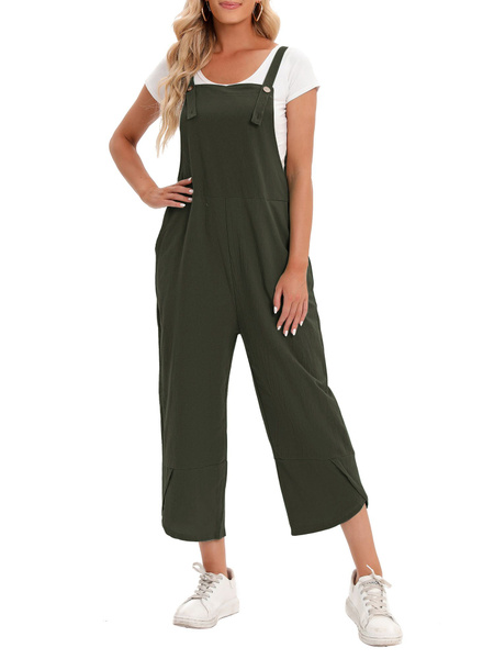 Широкие брюки,Комбинезон женский,4XL,С карманами,Tomshoo, Женский ...