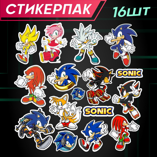 Стикеры наклейки на телефон набор Соник sonic - купить с доставкой по ...
