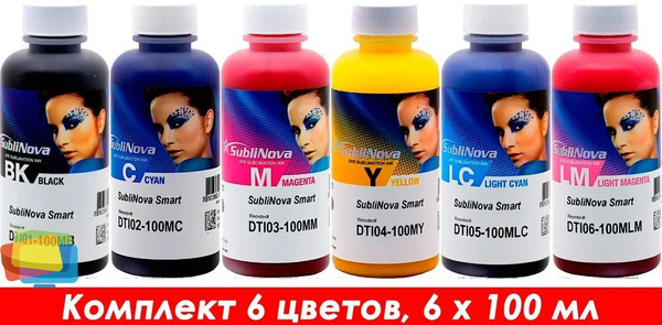 Расходник для печати InkTec Чернила сублимационные Sublinova Smart DTI DTI01 01LB DTI02 01LC