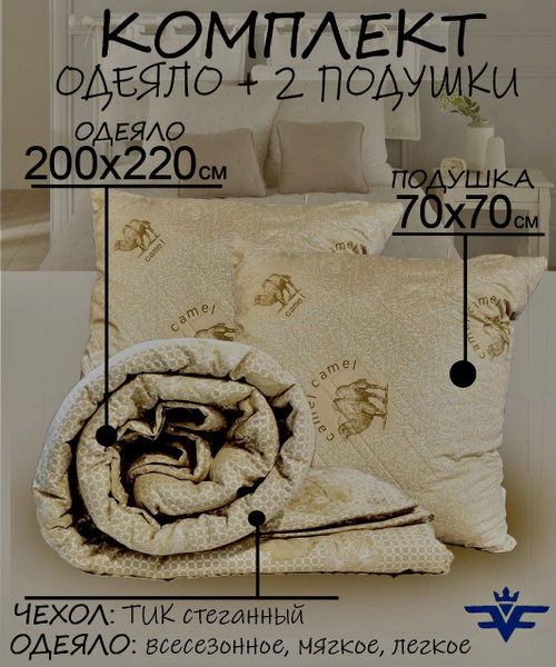 Комплект одеяло и подушки, одеяло 200x220 - купить по низким ценам в ...