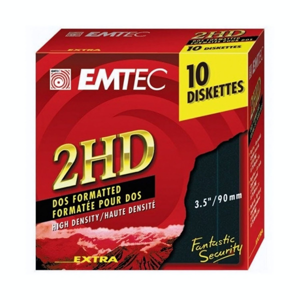 2HD-EMTEC-10 Дискеты 3,5" 1,4Мб 2HD EMTEC пластик (10 дискет в пачке ...
