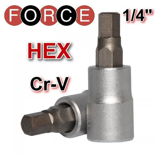Головка бита 1/4" вставка шестигранная 5 мм FORCE 3243205 купить на ...