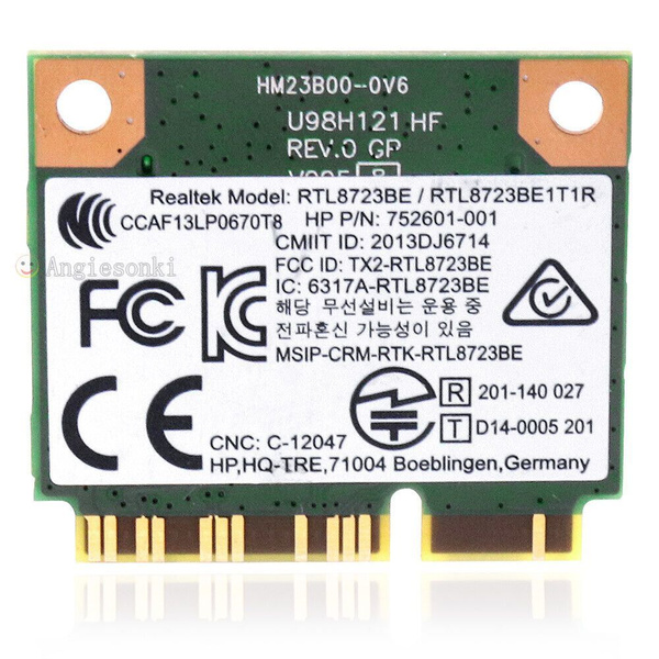 Сетевая карта Беспроводная карта Realtek RT8723BE 802.11bgn 1+BT4.0 ...