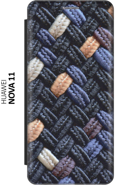 Чехол-книжка на Huawei nova 11 / Хуавей нова 11 c принтом "Сплетение ...