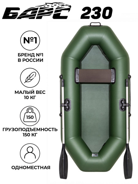 Лодка ПВХ Барс 230 зеленый купить на OZON по низкой цене (1200686164)