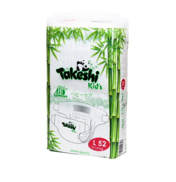 Подгузники для детей бамбуковые Takeshi Kid's L (9-14 кг) 52 шт ...
