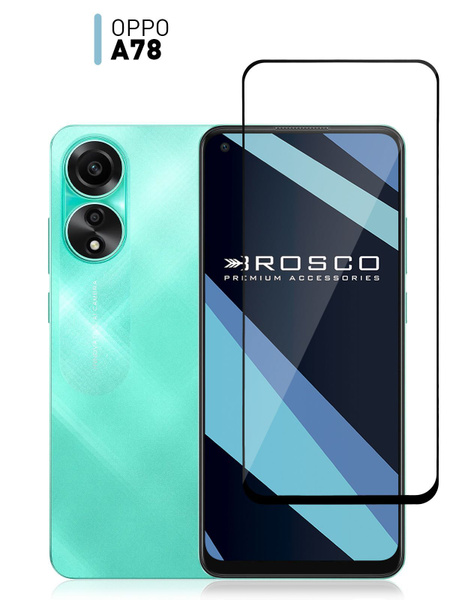 Защитное стекло на Oppo A78 4G (Оппо А78) с олеофобным покрытием, ROSCO ...