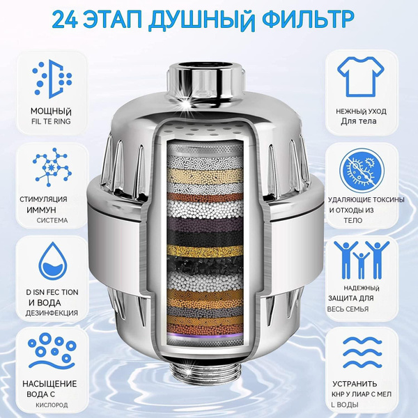 Душевой фильтр для удаления хлора и тяжелых металлов - купить с ...