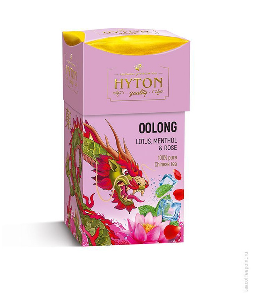 Hyton Китайский чай Хайтон бирюзовый, лотос, ментол и роза, 90г х 1шт ...