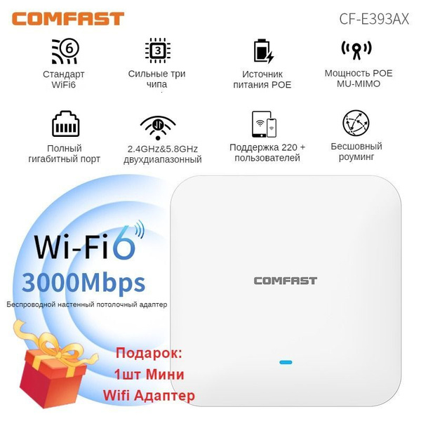 Точка доступа COMFAST точка доступа Wall роутер Wi fi 6 AX3000 Wifi 6 ...