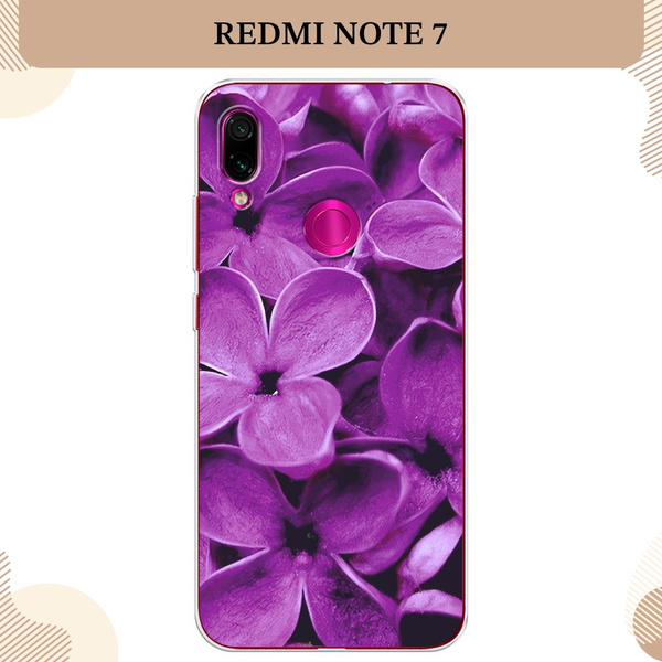 Силиконовый чехол на Xiaomi Redmi Note 7 / Сяоми Редми Нот 7 Сирень ...