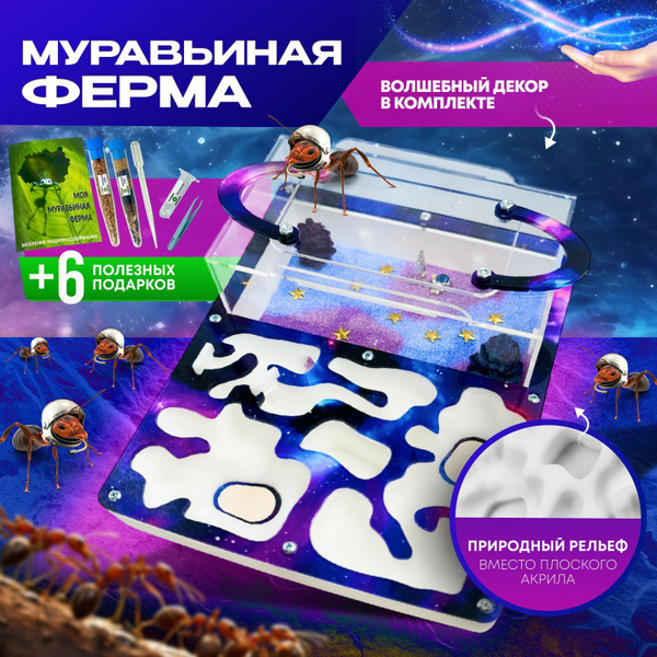 Муравьиная ферма Model M Космос / ПОЛНЫЙ КОМПЛЕКТ / формикарий для ...
