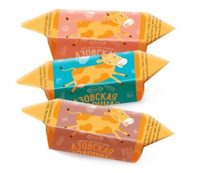 Конфеты "Азовская коровка ассорти" 1000гр. Азовская КФ - купить с ...