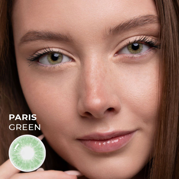Цветные контактные линзы URBAN LAYER ru Paris Green 12 месяцев, 0.00 ...