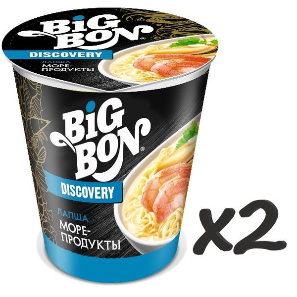 Лапша BIGBON DISCOVERY С МОРЕПРОДУКТАМИ 70Г - купить с доставкой по ...