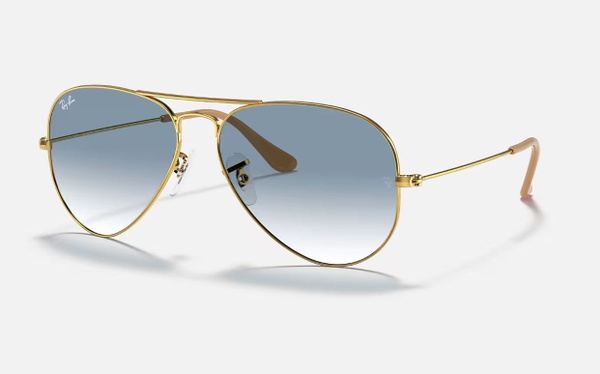 Солнцезащитные очки мужские, авиаторы RAY-BAN с чехлом, линзы светло ...