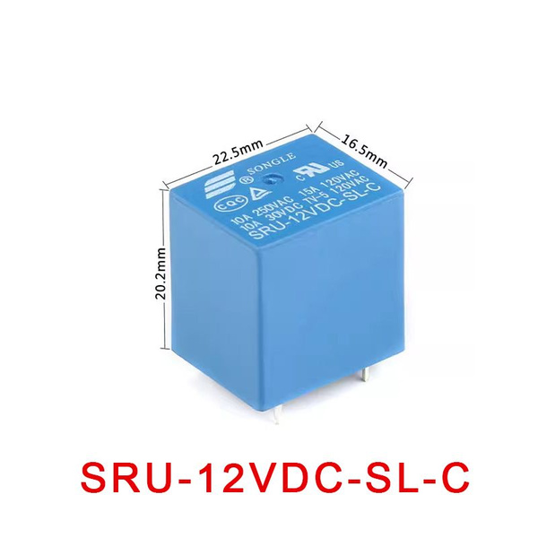 Реле 12V 10A SRU-12VDC-SL-C купить на OZON по низкой цене (1270768433)