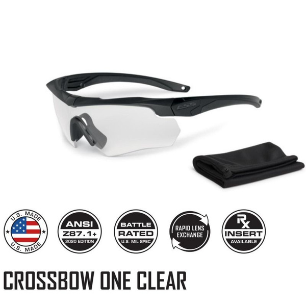 Очки тактические для стрельбы ESS Crossbow One Black Clear (прозрачные ...