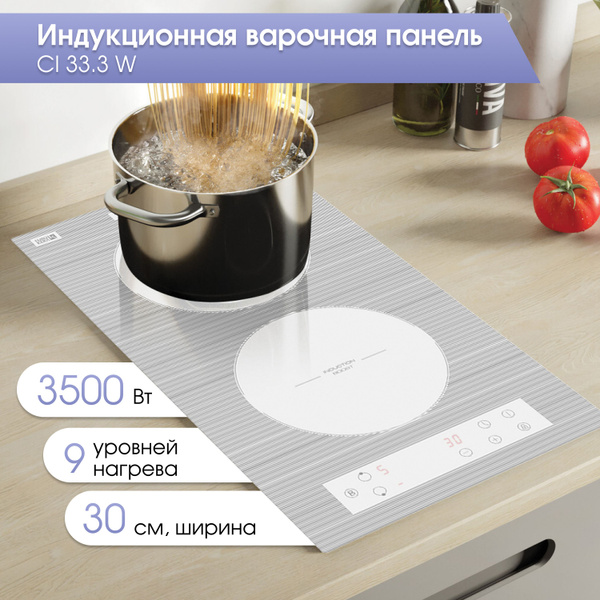 Индукционная варочная панель Zigmund & Shtain CI 33.3 W, белый купить ...