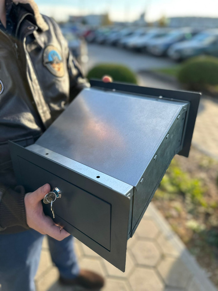 Почтовый ящик встраиваемый, 1 секц., серый купить на OZON по низкой ...