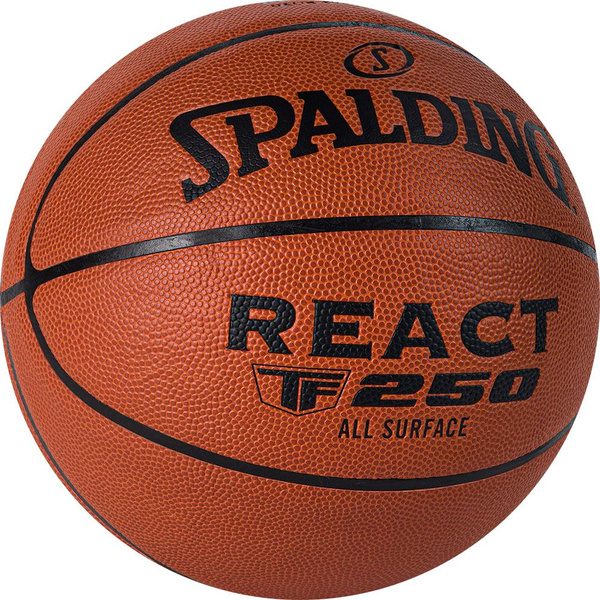 Мяч баскетбольный Spalding SPALDINGTF250, 7 размер, коричневый, черный ...