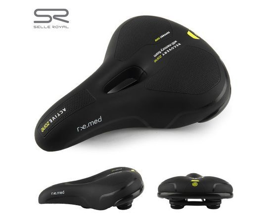 GES Selle Axion Memory Foam Comfort - 244 X 148 Mm, Selle De Vélo Confortable Noire