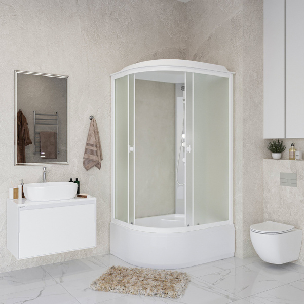 Душевая кабина 120х80 Niagara P120/80/40R/MT правая, высокий поддон ...