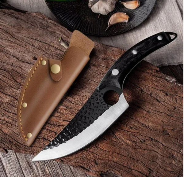 Купить Сербский нож из высокоуглиродистой стали "Шеф SAKARI" черный дуб ...