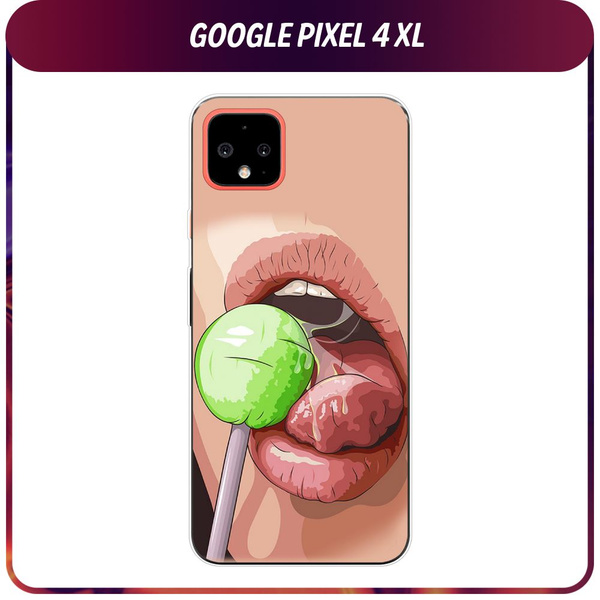 Силиконовый чехол на Google Pixel 4 XL / Гугл Пиксель 4 XL "Губы и чупа ...
