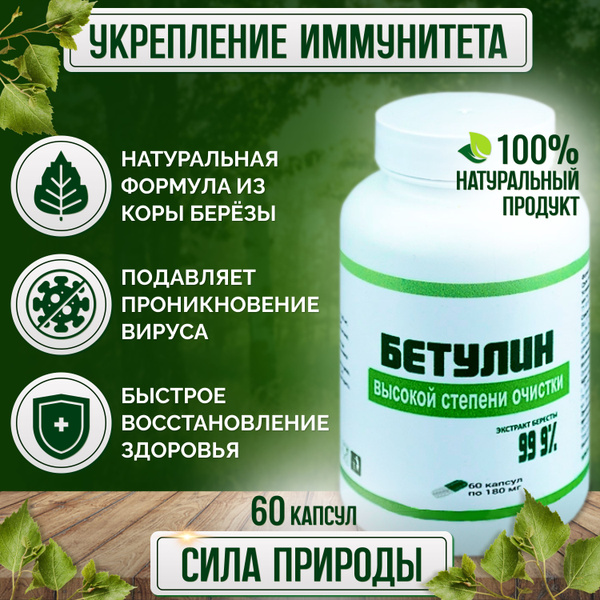 Биологически активная добавка к пище Бетулин , 60 капсул - купить с ...