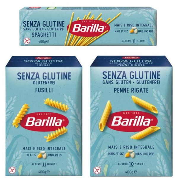 Barilla Набор макаронных изделий: Спагетти без глютена, 400 г, Фузилли ...