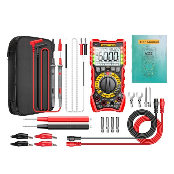 Цифровой мультиметр TRMS 6000 отсчетов, вольтметр, омметр, тестер с ...
