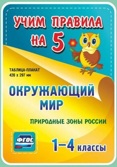 Окружающий мир 1-4 классы. Природные зоны России. Таблица-плакат ...