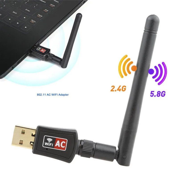 Wi-Fi адаптер 5 ГГц / 2.4 ГГц ; Usb wifi адаптер , двухдиапазонный, с ...