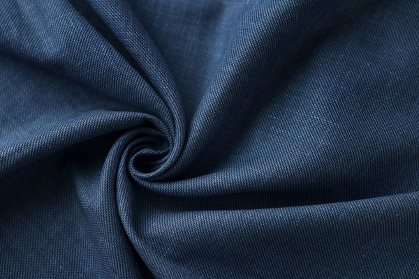 Ткань шерсть синий меланж с диагональным переплетением, 1 пог.м ...