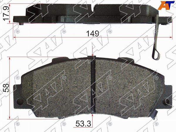 Колодки тормозные (Спереди) Honda Accord 93-03 / CR-V 95-01