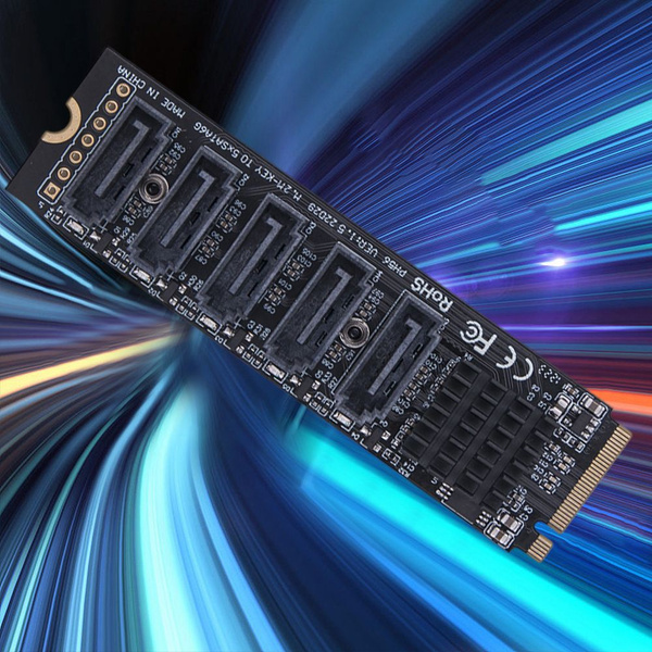 Карта расширения M.2 SATA 3.0. (от NVME до 5-портового SATA) - купить с ...