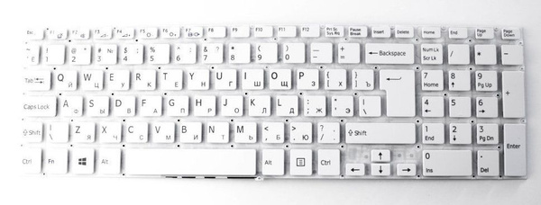 Клавиатура Sony SVF15 White Вертикальный Enter - купить с доставкой по ...