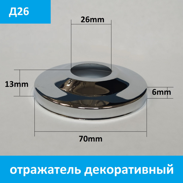 Отражатель (чашка) для смесителя и полотенцесушителя 3/4", цвет хром ...