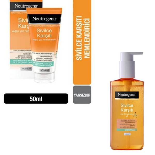 Neutrogena Безмасляный увлажняющий крем для лица против прыщей 50 мл и ...