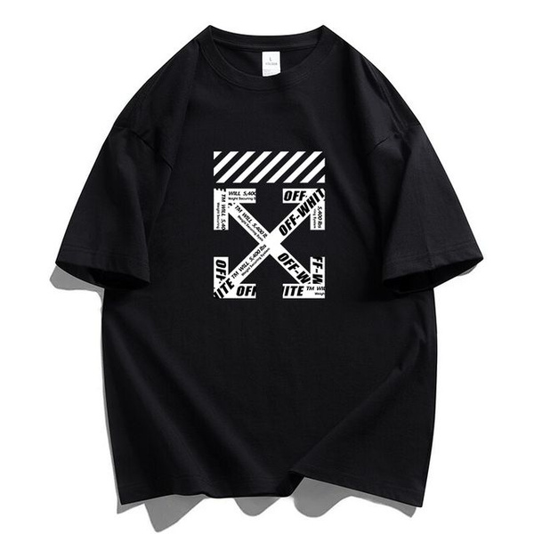 Футболка Off-White, размер 54, цвет черный, 100% Чистый хлопок - купить ...
