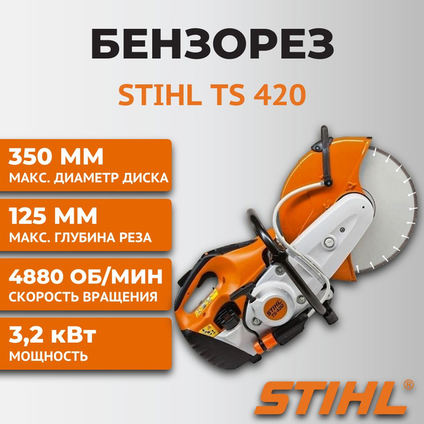 Бензорез STIHL TS 420 - купить с доставкой по выгодным ценам в интернет ...