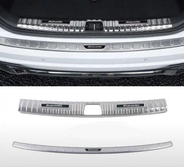 Комплект накладок на задний бампер Geely Monjaro/ Джили Монжаро Silver ...
