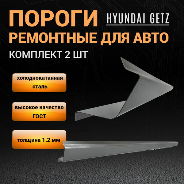 Пороги Hyundai Getz (2002-2011) КОМПЛЕКТ 2 штуки (левый и правый ...