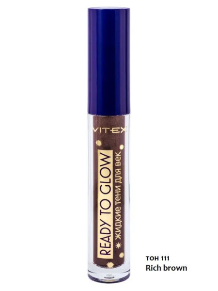 Витэкс Тени для век жидкие READY TO GLOW, 3.6 г. тон 111 Rich brown ...