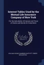 Interest Tables Used by the Mutual Life Insurance Company of New York. For the Calculation of Interest and Prices of Stocks and Bonds for Investment - William Holms Chambers Bartlett, Emory McClintock